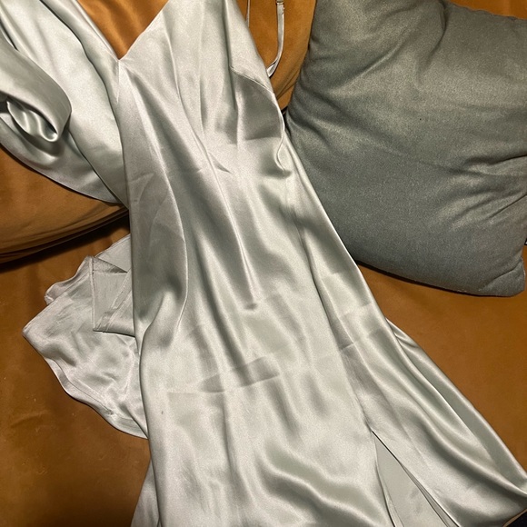 Michelle Mason One Shoulder Gown in Sage - Picture 6 of 6